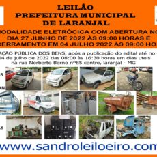 Leilão Prefeitura Municipal de Laranjal