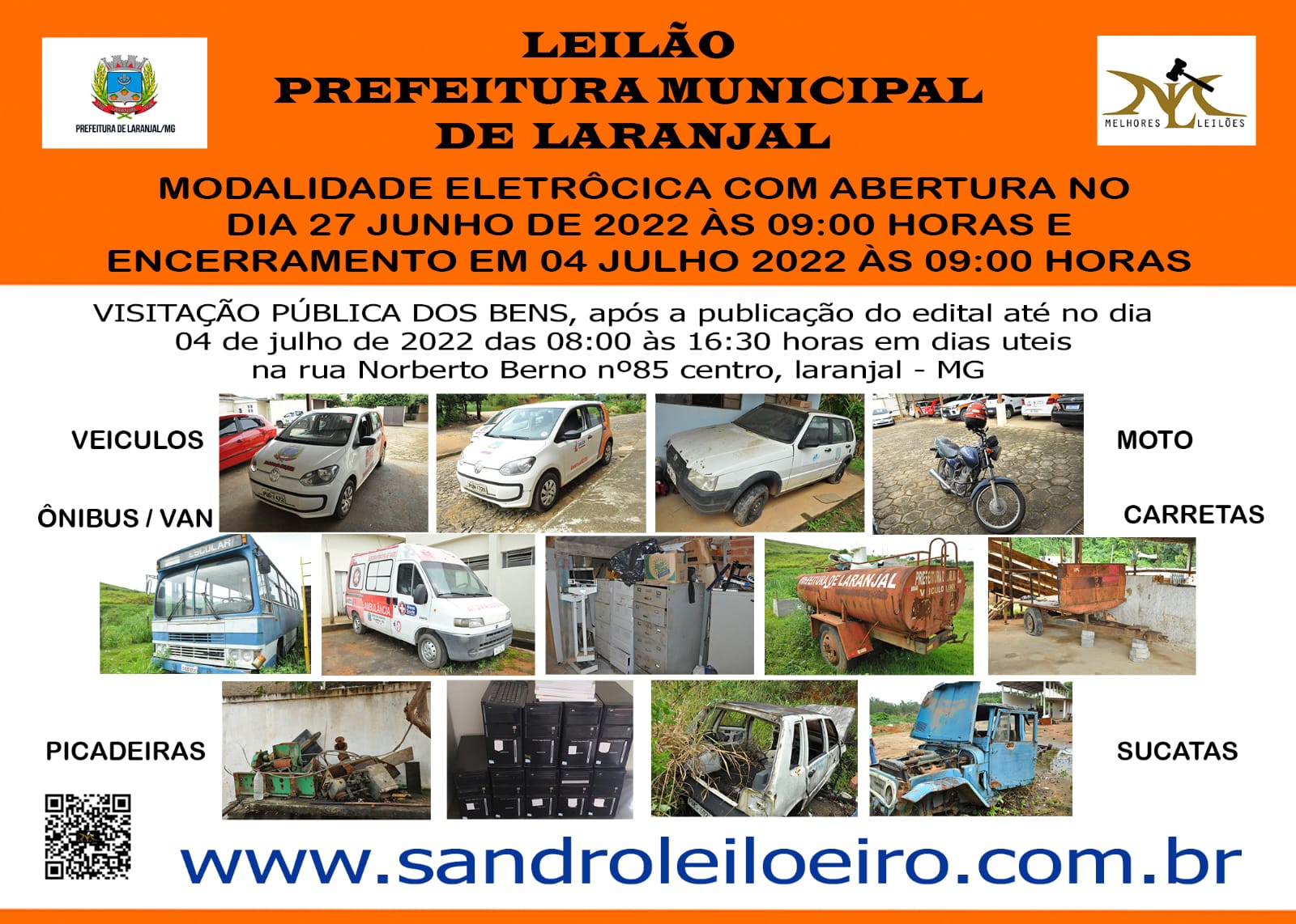 Leilão Prefeitura Municipal de Laranjal